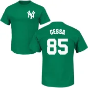 Luis Cessa New York Yankees St. Patrick's Day Name & Number T-Shirt - Green