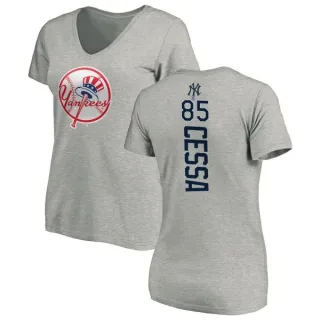 Luis Cessa Women's New York Yankees Backer Slim Fit T-Shirt - Ash