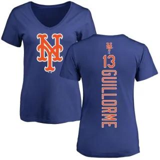 Luis Guillorme Women's New York Mets Backer Slim Fit T-Shirt - Royal