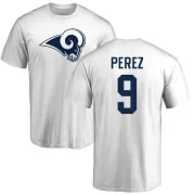 Luis Perez Los Angeles Rams Name & Number Logo T-Shirt - White