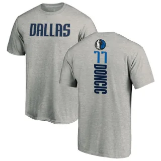 Luka Doncic Dallas Mavericks Ash Backer T-Shirt