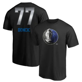 Luka Doncic Dallas Mavericks Black Midnight Mascot T-Shirt