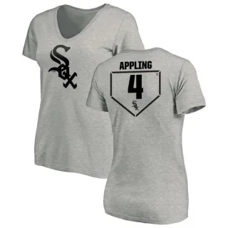 Luke Appling Women's Chicago White Sox RBI Slim Fit V-Neck T-Shirt - Heathered Gray