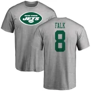 Luke Falk New York Jets Name & Number Logo T-Shirt - Ash