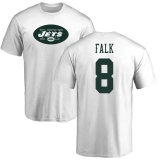 Luke Falk New York Jets Name & Number Logo T-Shirt - White