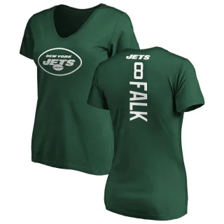 Luke Falk Women's New York Jets Backer Slim Fit T-Shirt - Green