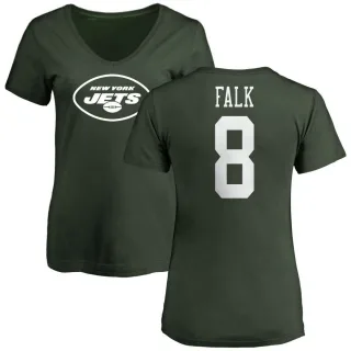 Luke Falk Women's New York Jets Name & Number Logo Slim Fit T-Shirt - Green