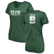 Luke Falk Women's New York Jets Retro Tri-Blend V-Neck T-Shirt - Green