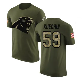 Luke Kuechly Carolina Panthers Olive Salute to Service Legend T-Shirt