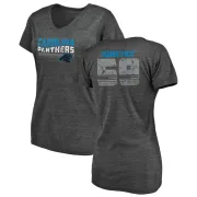 Luke Kuechly Women's Carolina Panthers Retro Tri-Blend V-Neck T-Shirt - Black