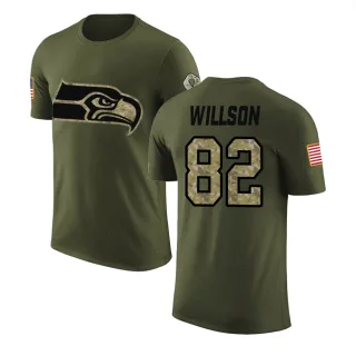 Luke Willson Seattle Seahawks Olive Salute to Service Legend T-Shirt