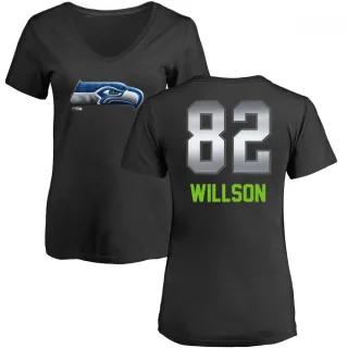 Luke Willson Women's Seattle Seahawks Midnight Mascot T-Shirt - Black