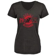 MacKenzie Blackwood Women's New Jersey Devils Mackenzie Blackwood Insignia Tri-Blend T-Shirt - Black