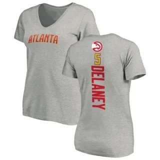 Malcolm Delaney Women's Atlanta Hawks Ash Backer T-Shirt