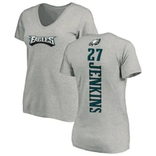 Malcolm Jenkins Women's Philadelphia Eagles Backer V-Neck T-Shirt - Ash