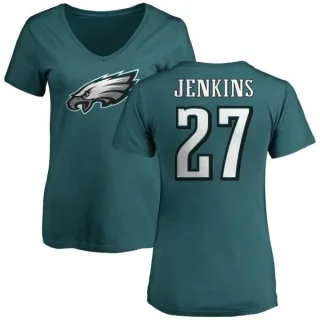 Malcolm Jenkins Women's Philadelphia Eagles Name & Number Logo Slim Fit T-Shirt - Green