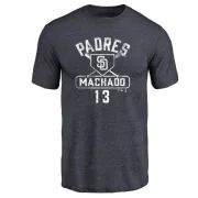 Manny Machado San Diego Padres Base Runner Tri-Blend T-Shirt - Navy