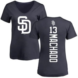 Manny Machado Women's San Diego Padres Backer Slim Fit T-Shirt - Navy