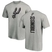 Manu Ginobili San Antonio Spurs Ash Backer T-Shirt