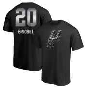 Manu Ginobili San Antonio Spurs Black Midnight Mascot T-Shirt