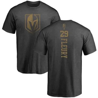 Marc-Andre Fleury Vegas Golden Knights Charcoal One Color Backer T-Shirt