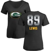 Marcedes Lewis Women's Green Bay Packers Midnight Mascot T-Shirt - Black