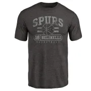 Marco Belinelli San Antonio Spurs Black Baseline Tri-Blend T-Shirt