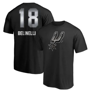 Marco Belinelli San Antonio Spurs Black Midnight Mascot T-Shirt