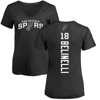 Marco Belinelli Women's San Antonio Spurs Black Backer T-Shirt