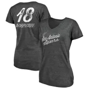 Marco Belinelli Women's San Antonio Spurs Black Sideline Tri-Blend V-Neck T-Shirt