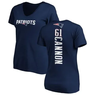 Marcus Cannon Women's New England Patriots Backer Slim Fit T-Shirt - Navy