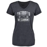 Marcus Cannon Women's New England Patriots Flanker Tri-Blend T-Shirt - Navy