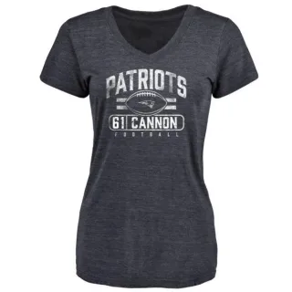 Marcus Cannon Women's New England Patriots Flanker Tri-Blend T-Shirt - Navy