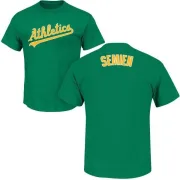 Marcus Semien Oakland Athletics Name & Number T-Shirt - Green