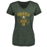 Marcus Semien Women's Oakland Athletics Base Runner Tri-Blend T-Shirt - Green