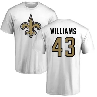 Marcus Williams New Orleans Saints Name & Number Logo T-Shirt - White