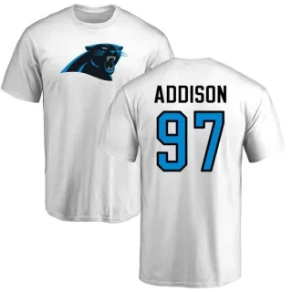 Mario Addison Carolina Panthers Name & Number Logo T-Shirt - White