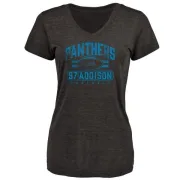 Mario Addison Women's Carolina Panthers Flanker Tri-Blend T-Shirt - Black