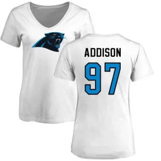 Mario Addison Women's Carolina Panthers Name & Number Logo Slim Fit T-Shirt - White