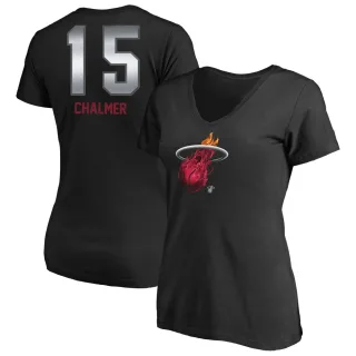 Mario Chalmer Women's Miami Heat Black Midnight Mascot T-Shirt