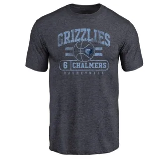 Mario Chalmers Memphis Grizzlies Navy Baseline Tri-Blend T-Shirt