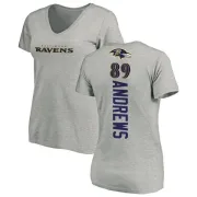 Mark Andrews Women's Baltimore Ravens Backer V-Neck T-Shirt - Ash