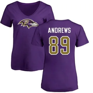 Mark Andrews Women's Baltimore Ravens Name & Number Logo Slim Fit T-Shirt - Purple