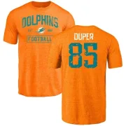 Mark Duper Miami Dolphins Orange Distressed Name & Number Tri-Blend T-Shirt