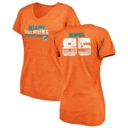 Mark Duper Women's Miami Dolphins Retro Tri-Blend V-Neck T-Shirt - Orange