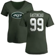 Mark Gastineau Women's New York Jets Name & Number Logo Slim Fit T-Shirt - Green