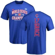 Mark Grace Chicago Cubs 2016 World Series Champions Back Name & Number T-Shirt - Royal