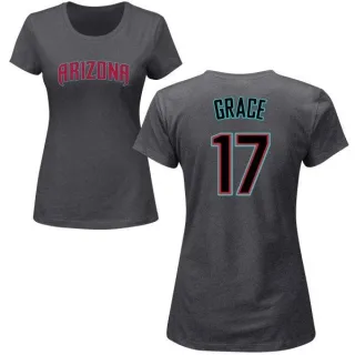 Mark Grace Women's Arizona Diamondbacks Name & Number T-Shirt - Charcoal