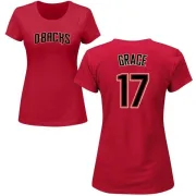 Mark Grace Women's Arizona Diamondbacks Name & Number T-Shirt - Crimson