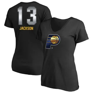 Mark Jackson Women's Indiana Pacers Black Midnight Mascot T-Shirt